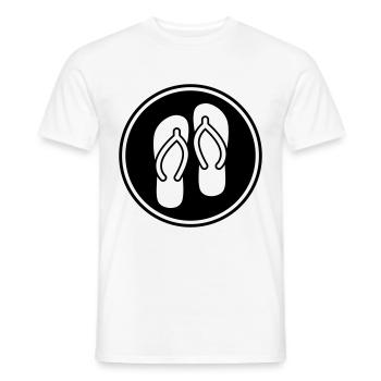 Badelatschen icon - Männer T-Shirt - Weiß - Vorne - AI Model Male 178 dark (178cm)