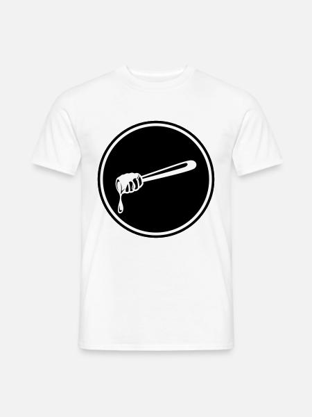 Stick chisel symbol beekeeper - Men's T-Shirt - white