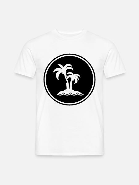 palm island symbol - Men's T-Shirt - white