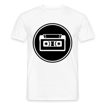 Cassette Tape Symbol - Men's T-Shirt - white - Front - AI Model Male 178 dark (178cm)