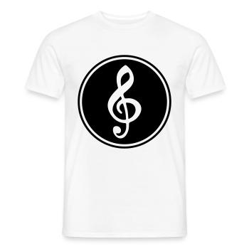 Musicien de partitions - T-shirt homme - blanc - Devant - AI Model Male 178 dark (178cm)