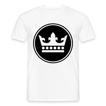 Krone Silhouette - Männer T-Shirt - Weiß - Vorne - AI Model Male 178 dark (178cm)