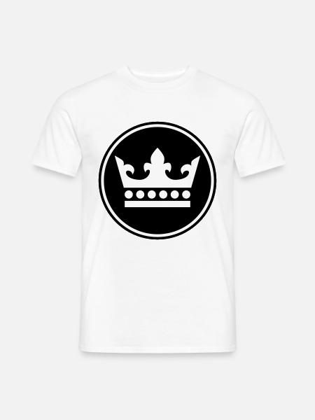 Krone Silhouette - Männer T-Shirt - Weiß