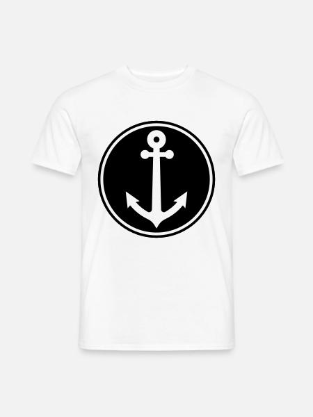Anchor Captain Symbol - Men's T-Shirt - white