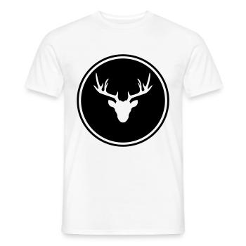 Deer deer icon - Men's T-Shirt - white - Front - AI Model Male 178 dark (178cm)