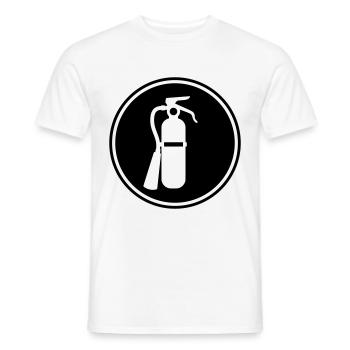 Icône extincteur - T-shirt homme - blanc - Devant - AI Model Male 178 dark (178cm)