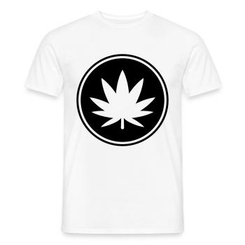 Hemp Leaf Icon - Men's T-Shirt - white - Front - AI Model Male 178 dark (178cm)