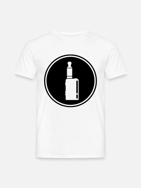 E-Zigarette Silhouette - Männer T-Shirt - Weiß