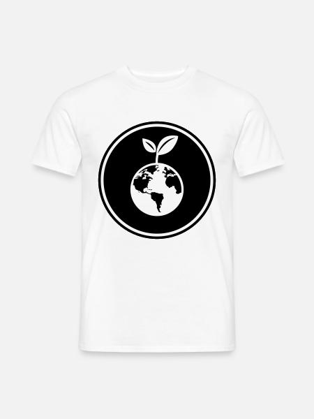 Planet Erde - Männer T-Shirt - Weiß