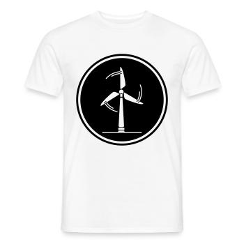 Energy wind turbine - Men's T-Shirt - white - Front - AI Model Male 178 dark (178cm)