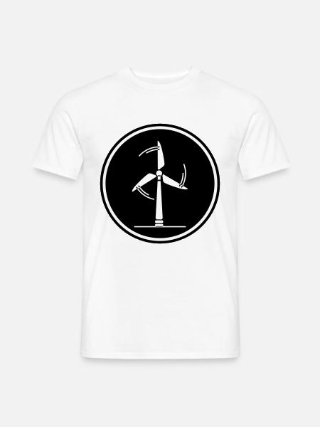 Energie Windrad - Männer T-Shirt - Weiß