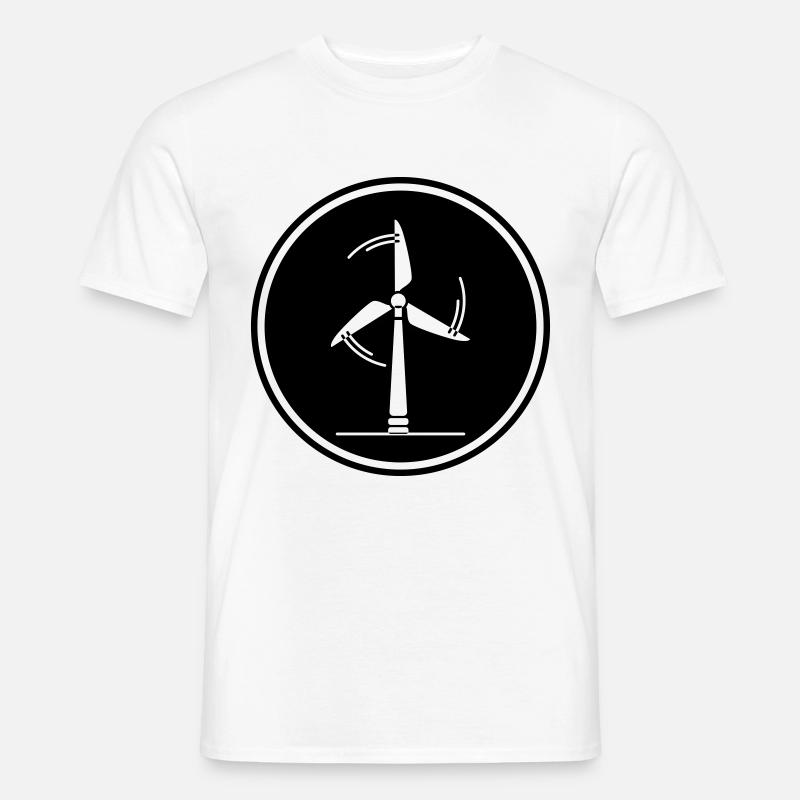 Energie Windrad - Männer T-Shirt - Weiß