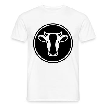 Kuh Kopf - Männer T-Shirt - Weiß - Vorne - AI Model Male 178 dark (178cm)