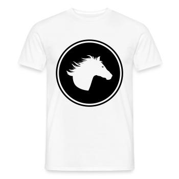 Pferd Horse icon - Männer T-Shirt - Weiß - Vorne - AI Model Male 178 dark (178cm)