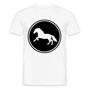 Pferd Horse icon - Männer T-Shirt - Weiß - Vorne - AI Model Male 178 dark (178cm)