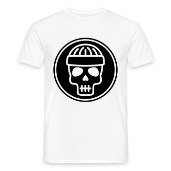 Skull head icon - Men's T-Shirt - white - Front - AI Model Male 178 dark (178cm)