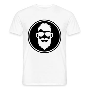 Gesicht bart symbol - Männer T-Shirt - Weiß - Vorne - AI Model Male 178 dark (178cm)