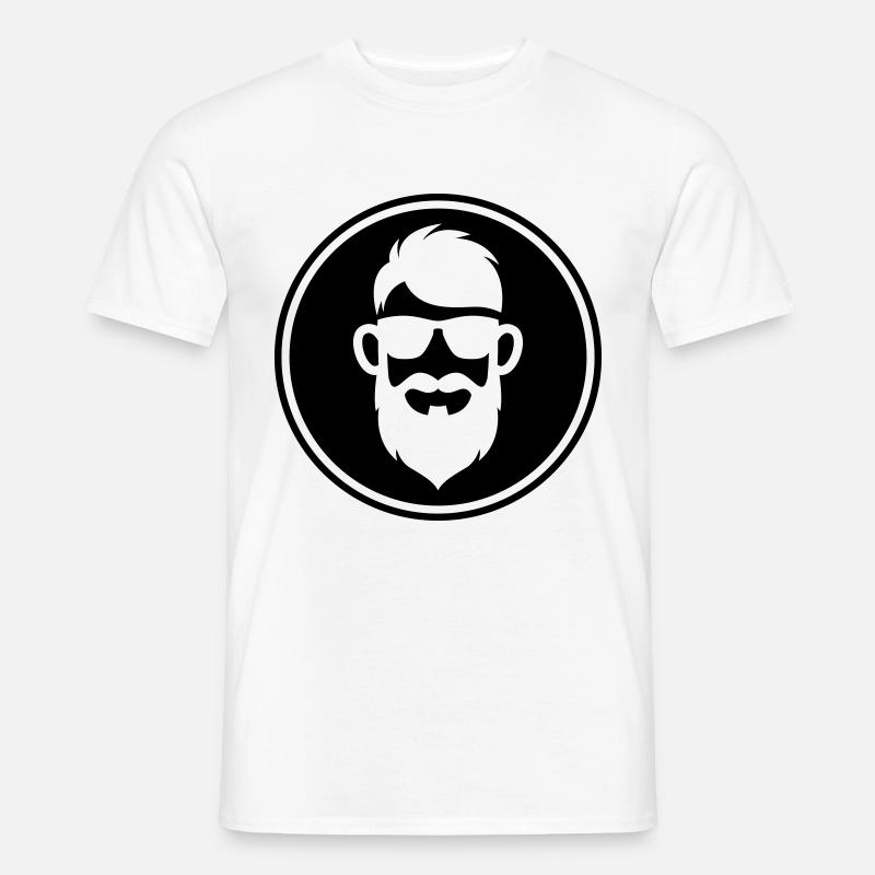 Gesicht bart symbol - Männer T-Shirt - Weiß