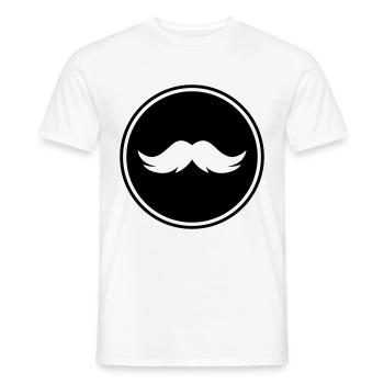 icône de moustache - T-shirt homme - blanc - Devant - AI Model Male 178 dark (178cm)
