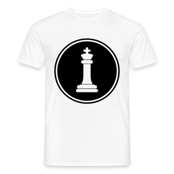 pièce d'échecs roi - T-shirt homme - blanc - Devant - AI Model Male 178 dark (178cm)