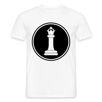 Reine des pièces d'échecs - T-shirt homme - blanc - Devant - AI Model Male 178 dark (178cm)