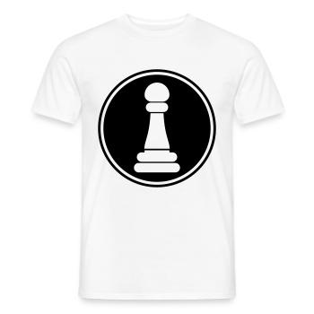 Pièce d'échecs pion évêque - T-shirt homme - blanc - Devant - AI Model Male 178 dark (178cm)