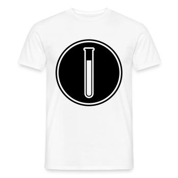 Icône de tube à essai - T-shirt homme - blanc - Devant - AI Model Male 178 dark (178cm)