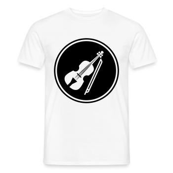 Symbole d'icône de violon - T-shirt homme - blanc - Devant - AI Model Male 178 dark (178cm)
