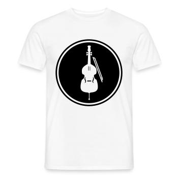 Symbole de l’icône du violon - T-shirt homme - blanc - Devant - AI Model Male 178 dark (178cm)