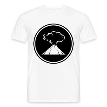 Vulkan icon symbol - Männer T-Shirt - Weiß - Vorne - AI Model Male 178 dark (178cm)