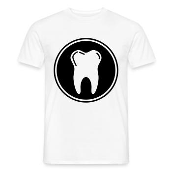 Symbole d'icône de dent - T-shirt homme - blanc - Devant - AI Model Male 178 dark (178cm)