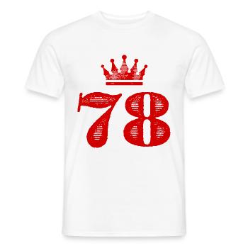 78 Couronne numérique - T-shirt homme - blanc - Devant - AI Model Male 178 dark (178cm)