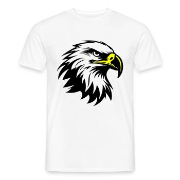 Adler Kopf Silhouette - Männer T-Shirt - Weiß - Vorne - AI Model Male 178 dark (178cm)