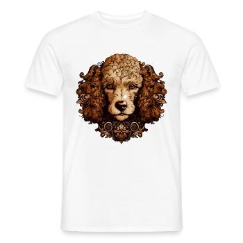 Pudel Hund Kopf Tier - Männer T-Shirt - Weiß - Vorne - AI Model Male 178 dark (178cm)
