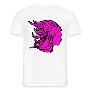 Viking Woman Viking Warrior - Men's T-Shirt - white - Front - AI Model Male 178 dark (178cm)