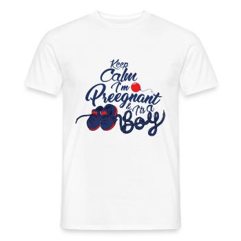 idée de cadeau naissance bébé enfant né naissance - T-shirt homme - blanc - Devant - AI Model Male 178 dark (178cm)