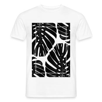 Monstera - Men's T-Shirt - white - Front - AI Model Male 178 dark (178cm)