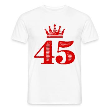 45 Zahl Krone - Männer T-Shirt - Weiß - Vorne - AI Model Male 178 dark (178cm)