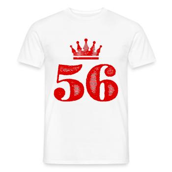 56 Number crown - Men's T-Shirt - white - Front - AI Model Male 178 dark (178cm)