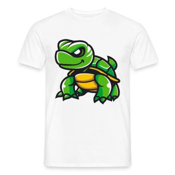 Bande dessinée Tortue - T-shirt homme - blanc - Devant - AI Model Male 178 dark (178cm)