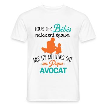 The best babies have an avocado daddy - Men's T-Shirt - white - Front - AI Model Male 178 dark (178cm)
