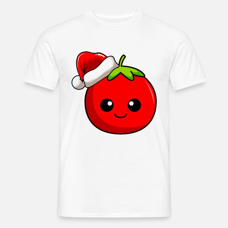 Tomate Weihnachten Comic Xmas - Männer T-Shirt - Weiß