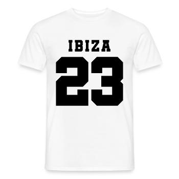 Ibiza 23 - Men's T-Shirt - white - Front - AI Model Male 178 dark (178cm)