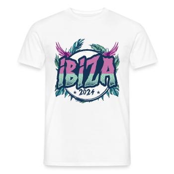 Ibiza 2024 Urlaub - Männer T-Shirt - Weiß - Vorne - AI Model Male 178 dark (178cm)