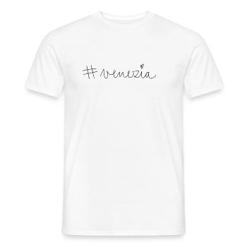 Hashtag venezia venise cadeau italie - T-shirt homme - blanc - Devant - AI Model Male 178 dark (178cm)