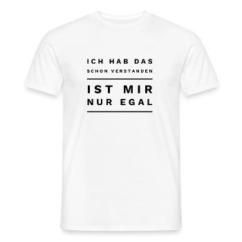 Ist Mir Egal Spruch - Männer T-Shirt - Weiß - Vorne - AI Model Male 178 dark (178cm)