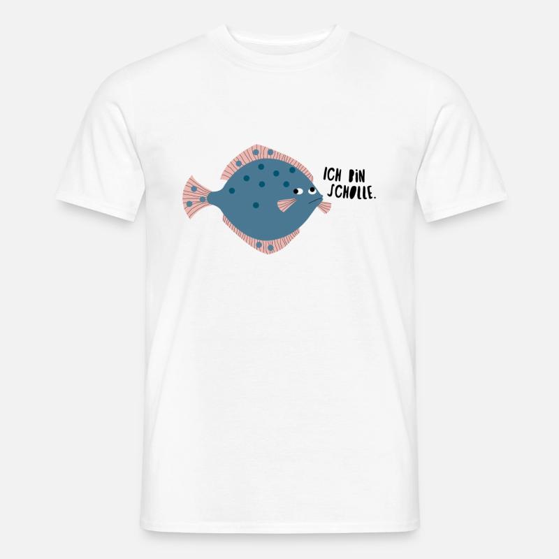Scholle - Männer T-Shirt - Weiß