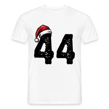 44 Zahl Weihnachten - Männer T-Shirt - Weiß - Vorne - AI Model Male 178 dark (178cm)