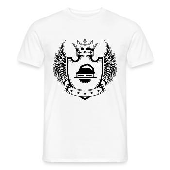 Handkreissäge Symbol wappen - Männer T-Shirt - Weiß - Vorne - AI Model Male 178 dark (178cm)
