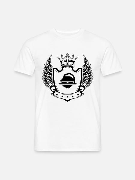 Handkreissäge Symbol wappen - Männer T-Shirt - Weiß